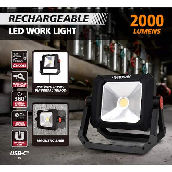 2000 Lumens Rechargeable LED Work Light