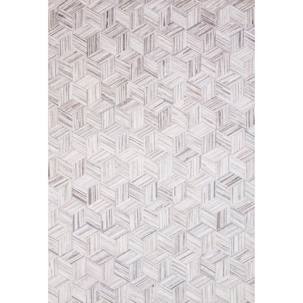 LOLOI II Maddox Lt Grey/Ivory 5 ft. x 7 ft. 6 in. Contemporary 100% Polyester Area Rug