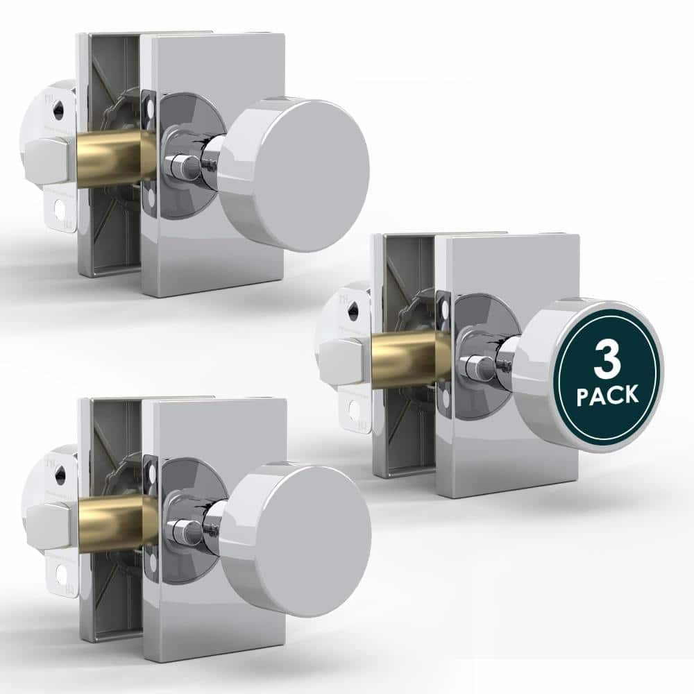 Laura Privacy Door Handles - 3 Pack Reversible Interior Silver Door Handles - Polished Chrome price history on PriceWatchPro