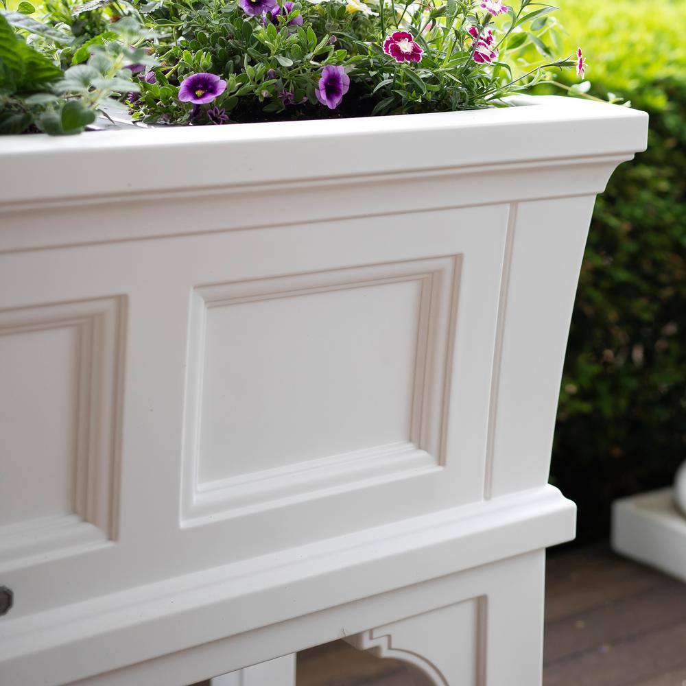 Classic White Raised Garden Planter Box for Outdoor & Indoor, 24"x39"