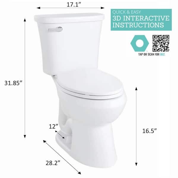 Toilets - One-Piece, Two-Piece, Elongated, Round, Compact Toilets & More