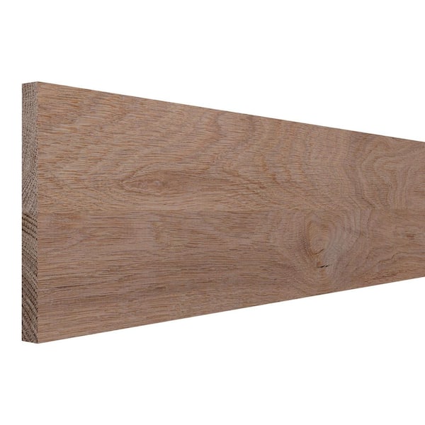 0.75 in. D x 7.25 in. W x 72 in. L Unfinished Natural White Oak Wood Board