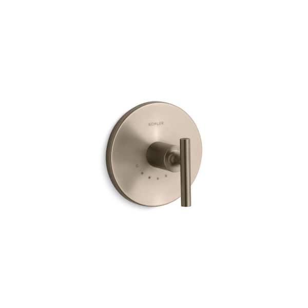 Purist 1-Handle Wall Mount Thermostatic Valve Trim Kit in Vibrant Brushed Bronze (Valve Not Included)