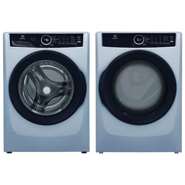 4.5 cu.ft. HE Front Load Washer and 8 cu.ft. Dryer Set in Glacier Blue