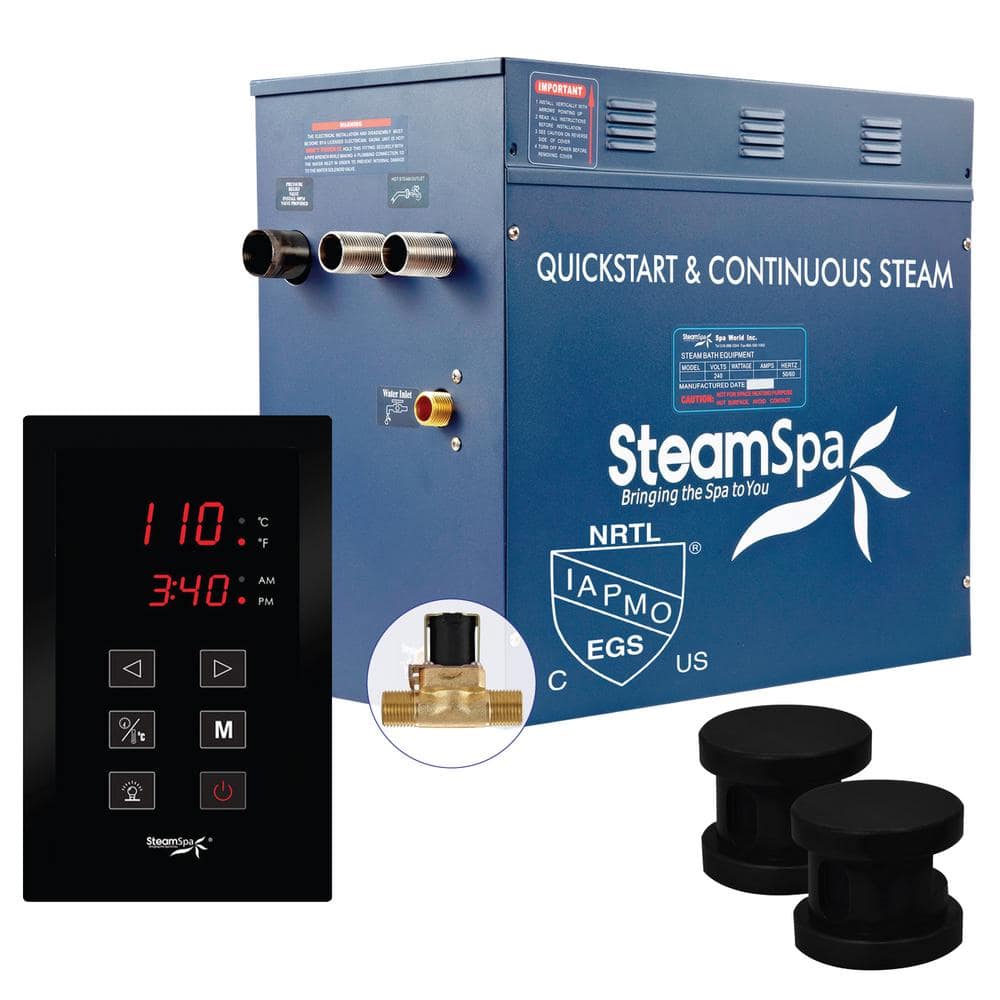 Oasis Series 12kW Steam Bath Generator with Continuous Steam Plus Quick Start Tech and Auto Drain in Matte Black price history on PriceWatchPro