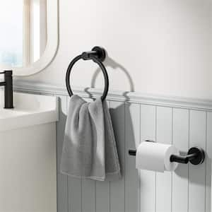 2-Piece Bath Hardware Set with Mounting Hardware in Matte Black