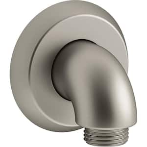 Forte 1/2 in. 90-Degree Hub Brass Wall-Mount Supply Elbow with Check Valve in Vibrant Brushed Nickel