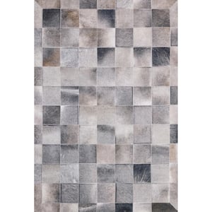 Maddox Charcoal/Grey 2 ft. 6 in. x 7 ft. 6 in. Contemporary 100% Polyester Runner Rug