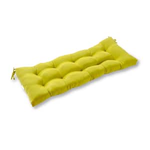 Solid Kiwi Green Rectangle Outdoor Bench/Swing Cushion