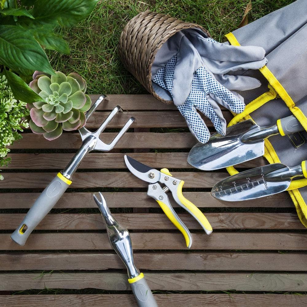 Garden 8PCS Tools Set Heavy Duty Garden Tool Kit with Outdoor Hand Tool Tote Bag