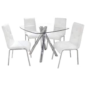 Madison White Dinette Set (5-Piece)