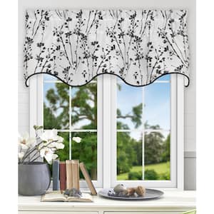 Meadow 15 in. L Polyester Lined Scallop Valance in Chrome