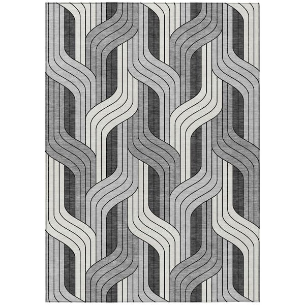 Chantille Machine Washable Indoor/Outdoor Abstract ACN2422 Ivory 10 ft. x 14 ft. Area Rug