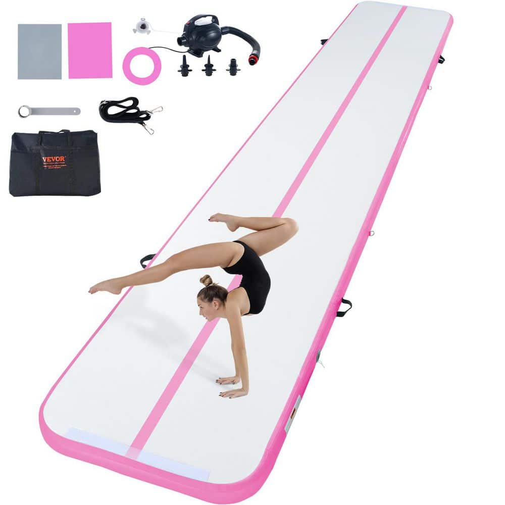 Gymnastics Air Mat 235.4 in. L x 39.8 in. x W 4 in. Thickness 64.68 sq. ft. Inflatable Gymnastics Tumbling Mat Pink price history on PriceWatchPro