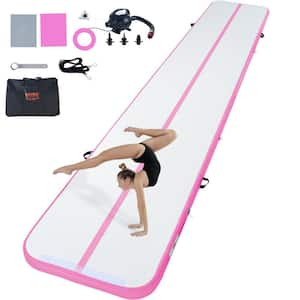 Gymnastics Air Mat 235.4 in. L x 39.8 in. x W 4 in. Thickness 64.68 sq. ft. Inflatable Gymnastics Tumbling Mat Pink