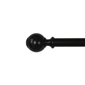 36 in- 72 in. Adjustable 1 in. Single Curtain Rod in Orb with Striped Ball Finial