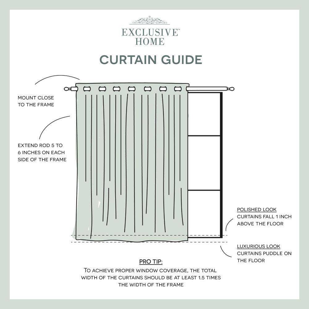 Extra Wide Gray Linen Look Light-Filtering Grommet Drapes