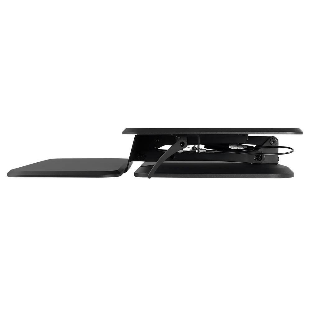 Black Adjustable Standing Desk Converter with Keyboard Tray