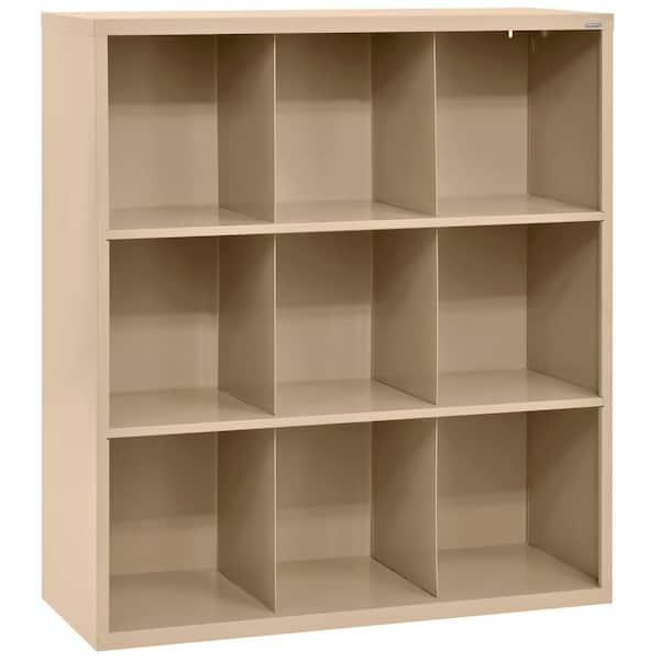 Sandusky Steel 9-Cube Organizer in Tropic Sand (52 in. H x 46 in. W x 18 in. D)