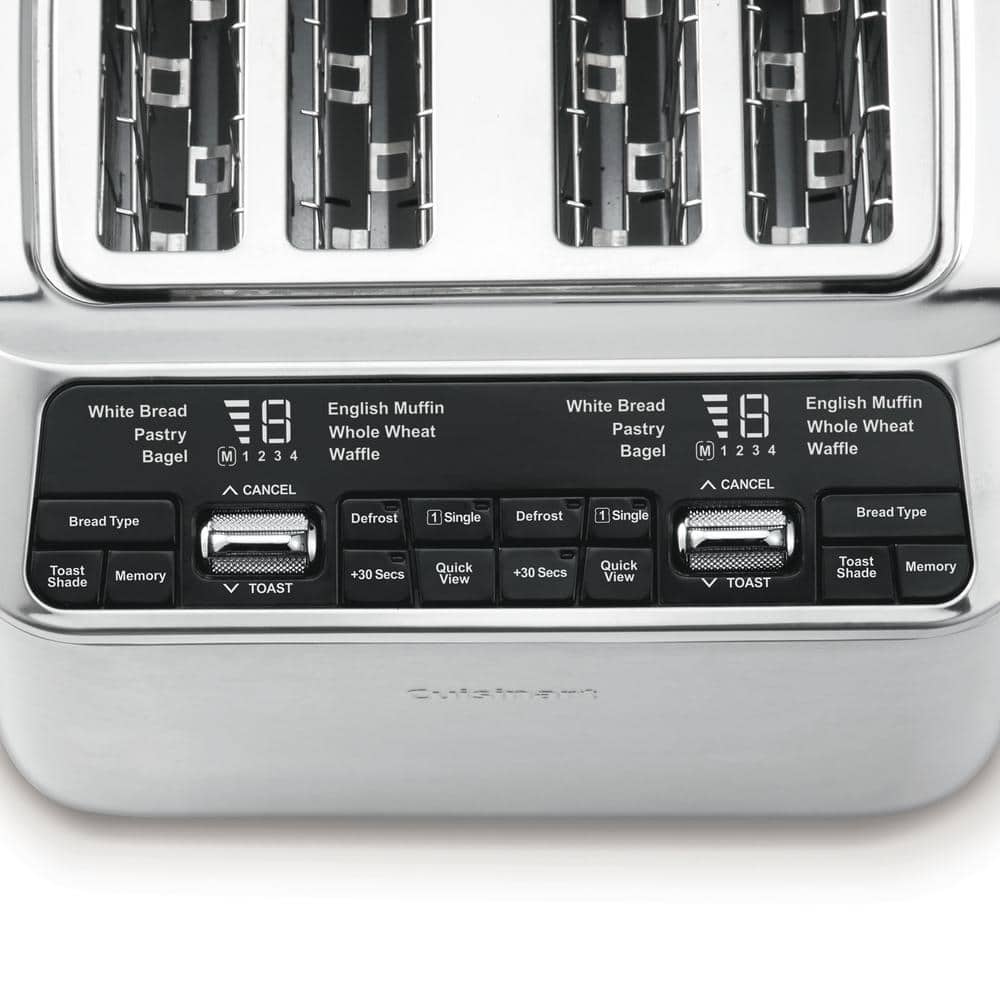 Stainless Steel Digital 4-Slice Wide Slot Toaster