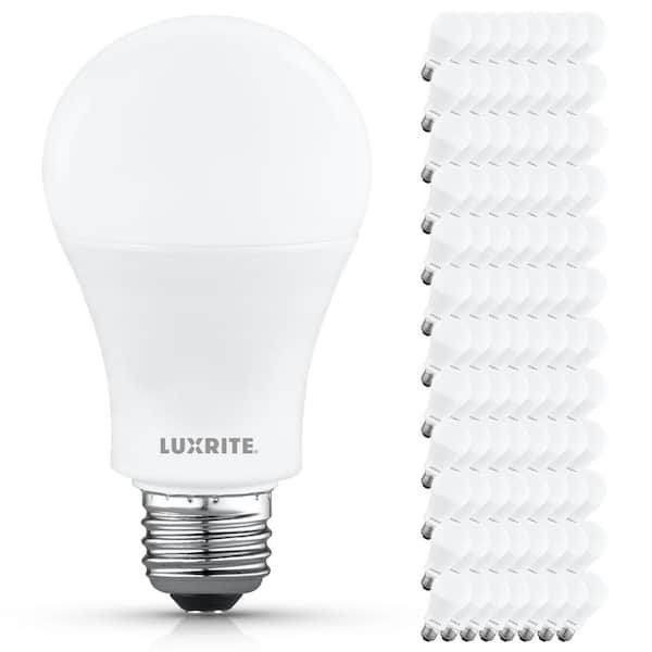 100-Watt Equivalent A19 LED Light Bulb 5000K Bright White 12. 5W 1500LM Non-Dimmable E26 ETL Listed Damp Rated 96 Pack