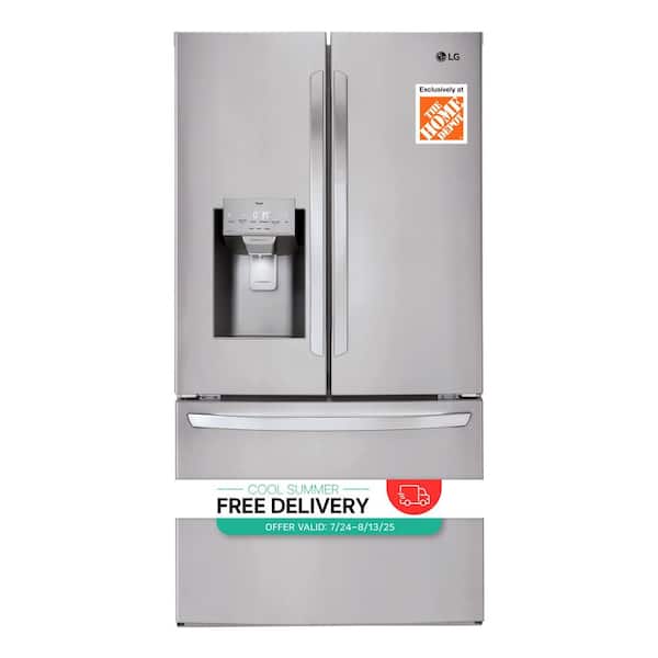 28 cu. ft. 3 Door French Door Refrigerator with Ice and Water Dispenser and Craft Ice in PrintProof Stainless Steel