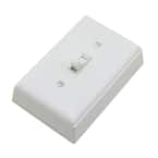 Wiremold Non-Metallic PVC Raceway 15 Amp Toggle Switch Box Kit with Faceplate and Device Switch, White