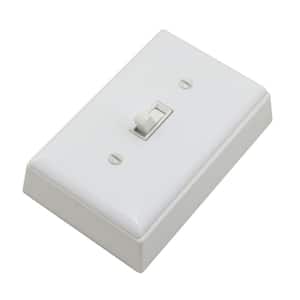 Wiremold Non-Metallic PVC Raceway 15 Amp Toggle Switch Box Kit with Faceplate and Device Switch, White
