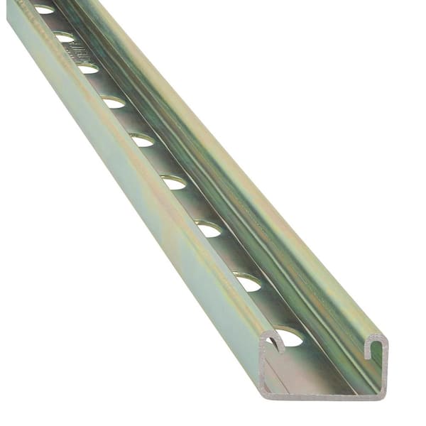 Kindorf 10 Ft. 14-Gauge Metal Framing Strut Channel - Gold - Punched 9/ ...