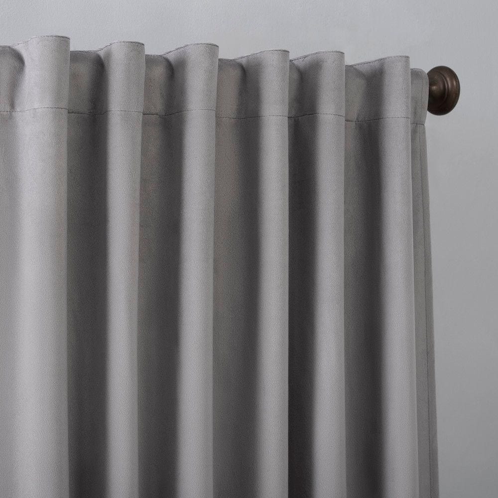 Gray Velvet Blackout Thermal Back Tab Curtain Panel