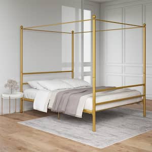 Kora Gold Metal Queen Canopy Bed