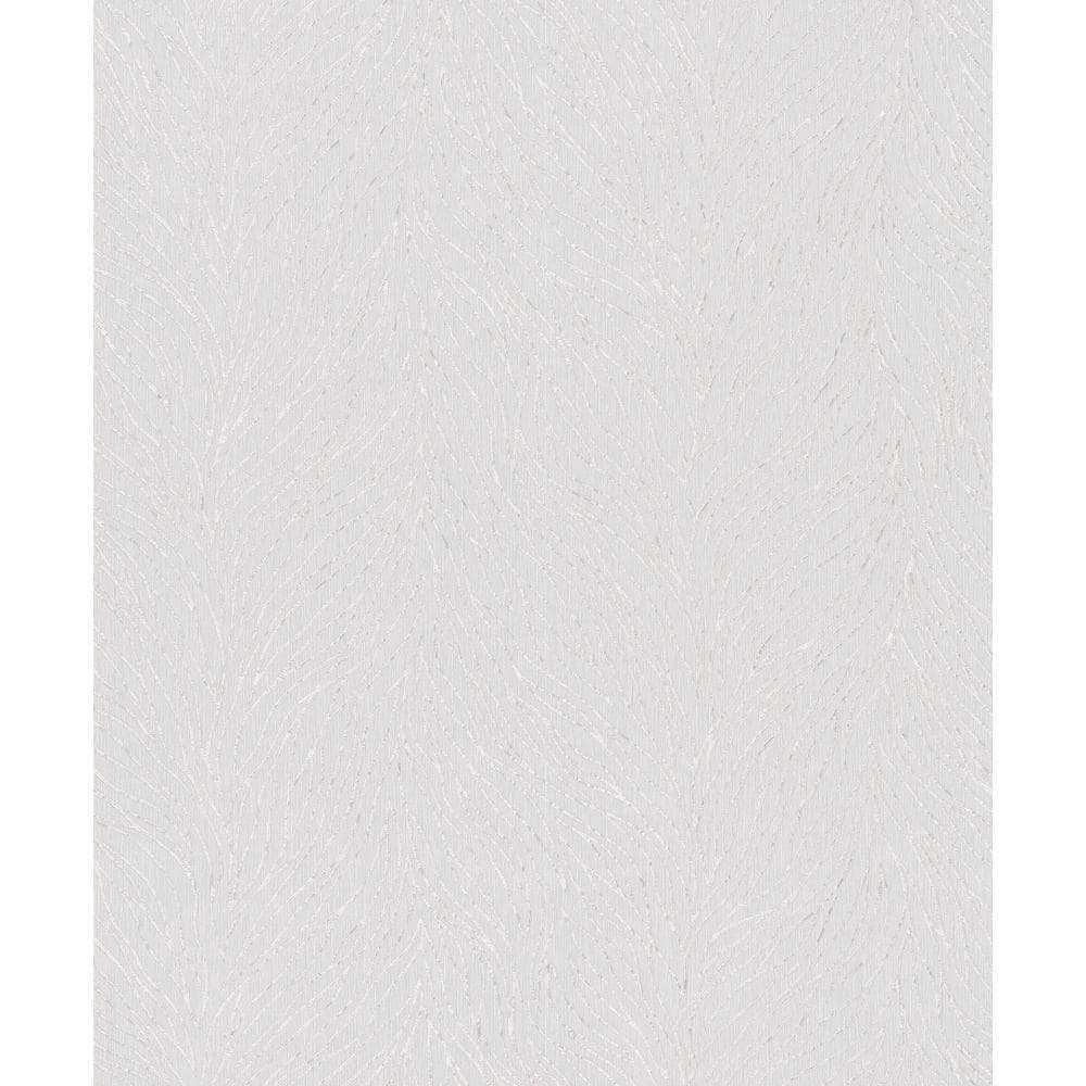 Metallic White/Pearl Abstract Branches Design Vinyl on Non-Woven Non-Pasted
