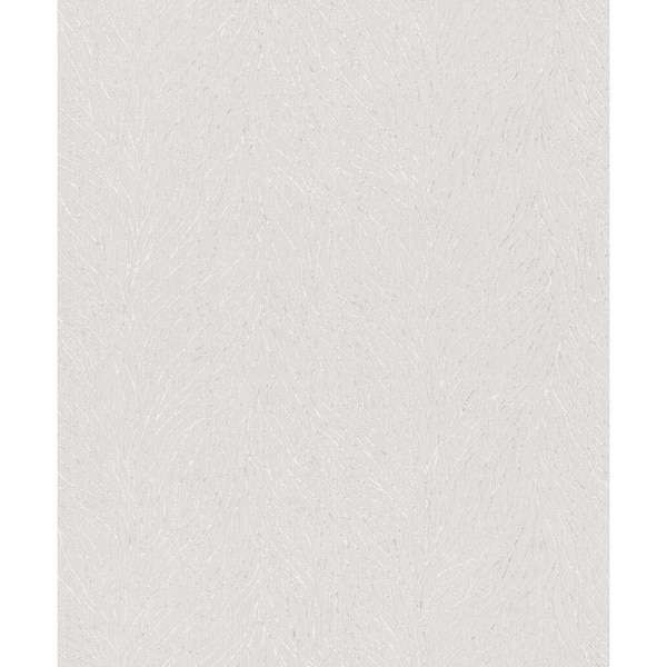 Unbranded Metallic White/Pearl Abstract Branches Design Vinyl on Non-Woven Non-Pasted Wallpaper Roll