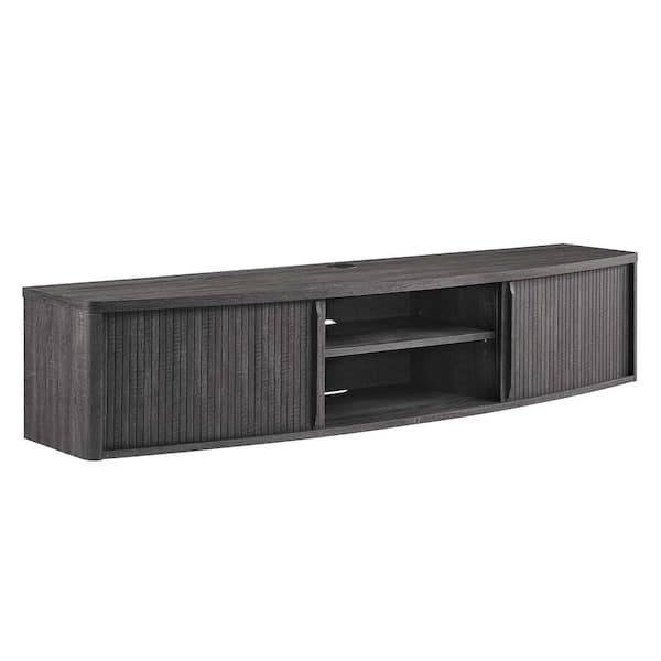 MODWAY Resonance 60 in. WallMount TV Stand in Charcoal EEI6182CHA The Home Depot