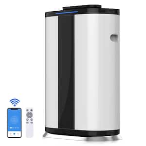 Smart Air Purifier with H13 True HEPA Filter for Large Homes up to 3000 sq. ft. with Movable wheel Wisdom WiFi