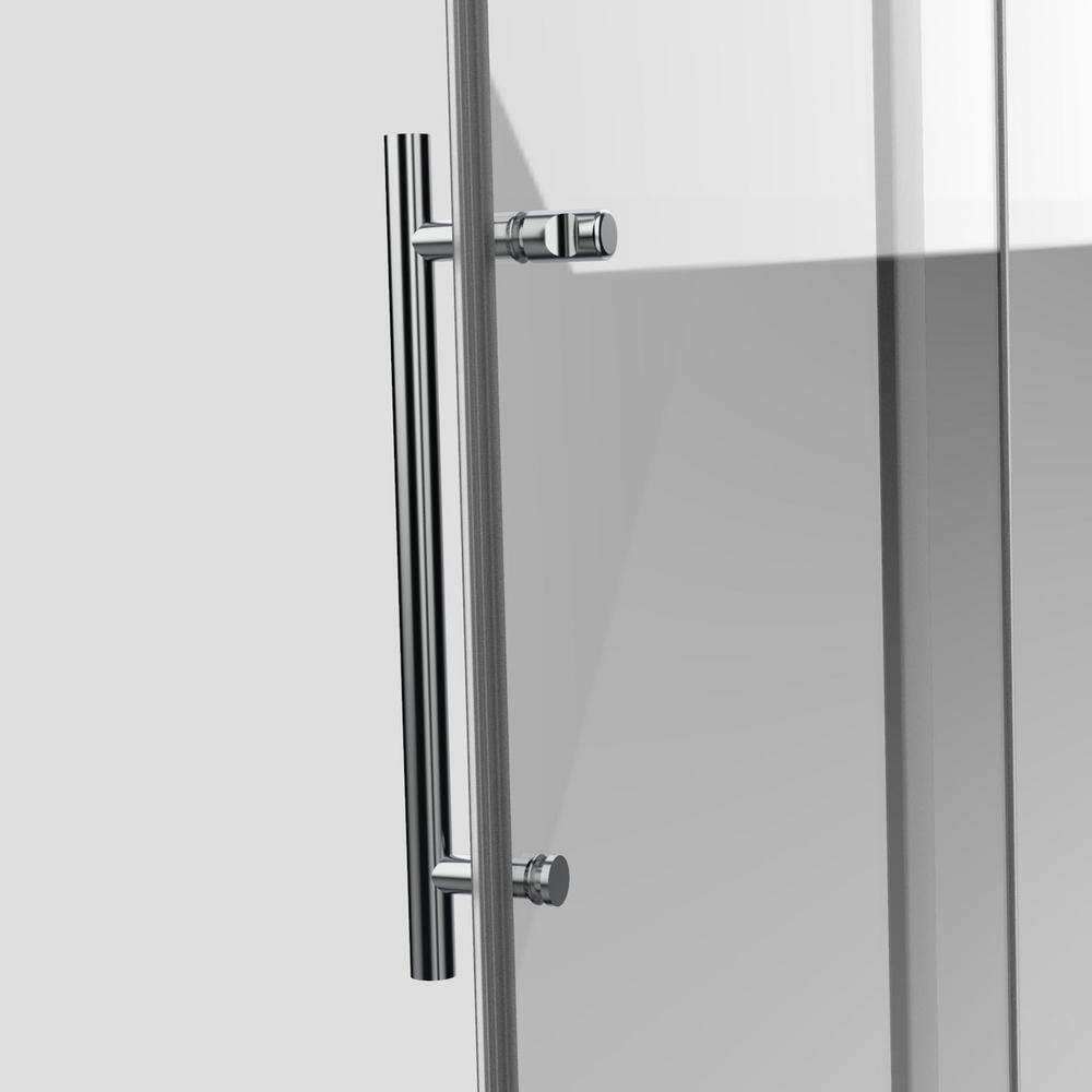 60'' Chrome Frameless Sliding Shower Enclosure