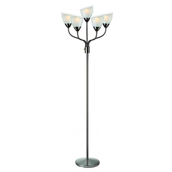 Filament Design 70 in. 5-Light Gun Metal Floor Lamp