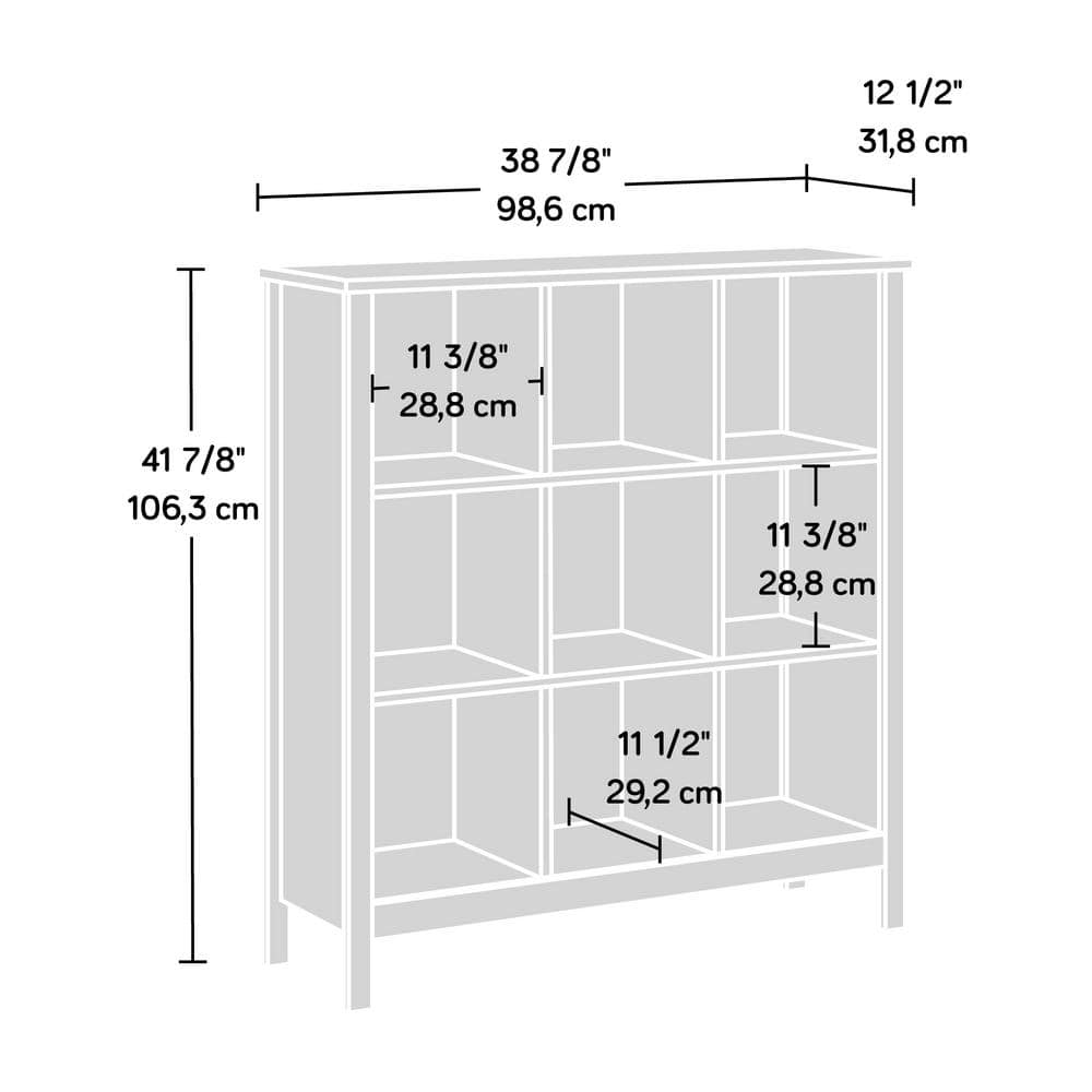 Spring Maple 9-Cube Storage Bookcase with MDF Shelves