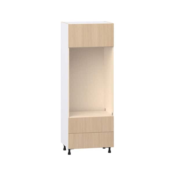 Timberline Mojavi Oak Slab Assembled Pantry Micro/Oven Kitchen Cabinet (30 in. W x 84.5 in. H x 24 in. D)