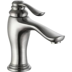 Anfore Single Hole Single-Handle Bathroom Faucet in Brushed Nickel