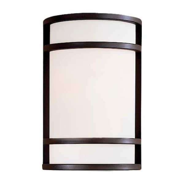 the great outdoors by Minka Lavery Bay View 2-Light Oil-Rubbed Bronze Outdoor Wall Lantern Sconce