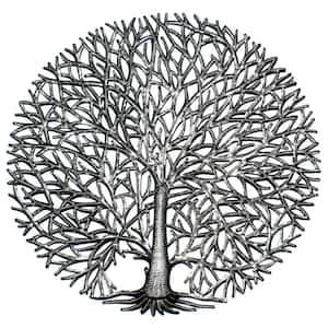 Global Crafts Autumn Spiral Tree of Life Haitian Steel Drum Wall