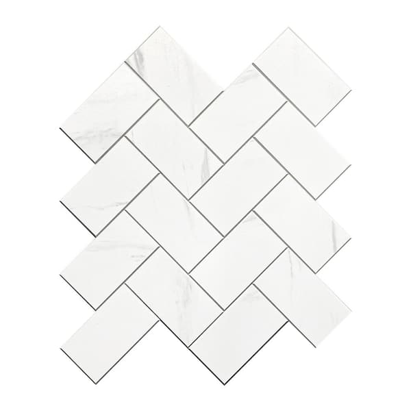 MURELLA Marble 9.50 in. x 10.70 in. SPC Peel and Stick Backsplash Tile (0.7 sq. ft./pack)