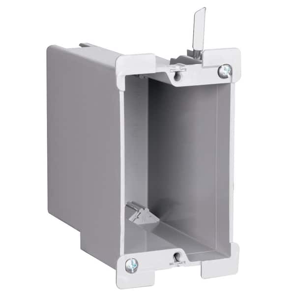 Legrand Pass & Seymour Slater Old Work 1 Gang 22 Cu. In Plastic Swing Bracket Deep Switch and Outlet Box with Quick/Click