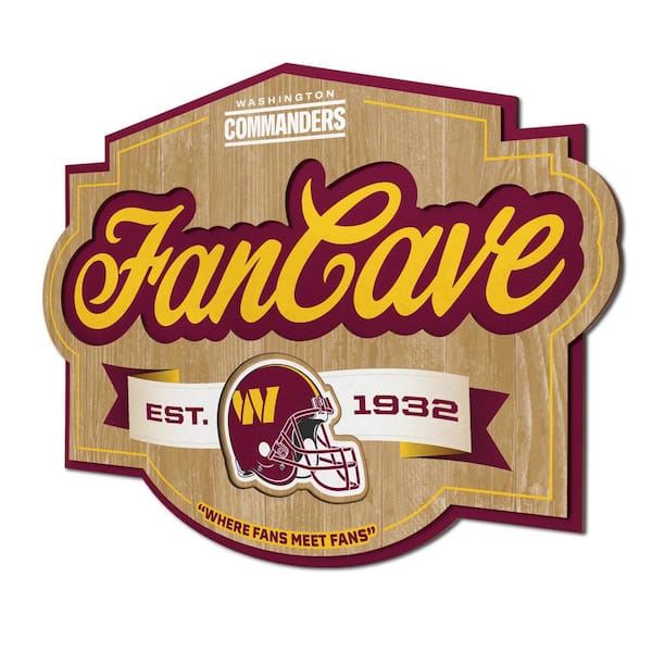 YouTheFan NFL Washington Commanders Fan Cave Decorative Sign