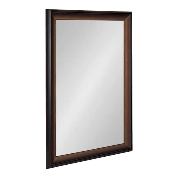 Kate and Laurel Gotley 24.00 in. W x 36.00 in. H Bronze Rectangle Transitional Framed Decorative Wall Mirror