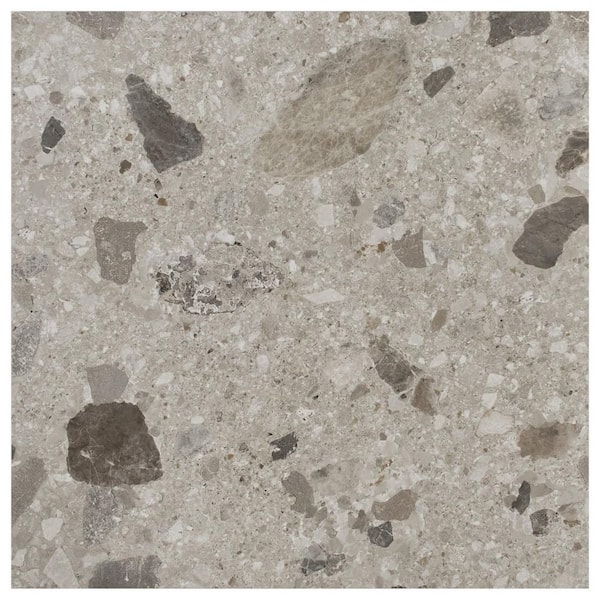 Luxe Terrazzo Pavement 8 in. x 0.35 in. Terrazzo Look Matte Porcelain Floor and Wall Tile Sample