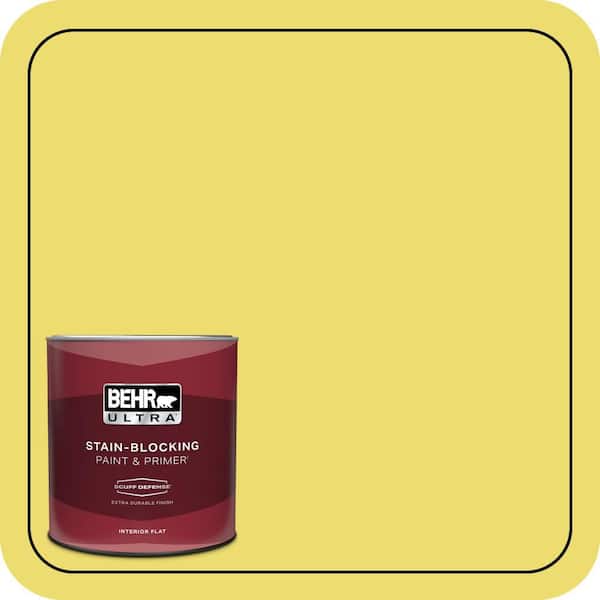 BEHR ULTRA 1 qt. #T15-15 Plastic Lime Extra Durable Flat Interior Paint & Primer