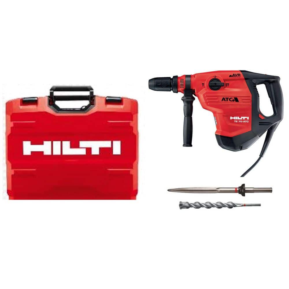 Hilti 120-Volt SDS-MAX TE 70-ATC-AVR Corded Rotary Hammer Drill Kit with  Pointed Chisel and TE-YX SDS-MAX Style Drill Bit 3514171 The Home Depot