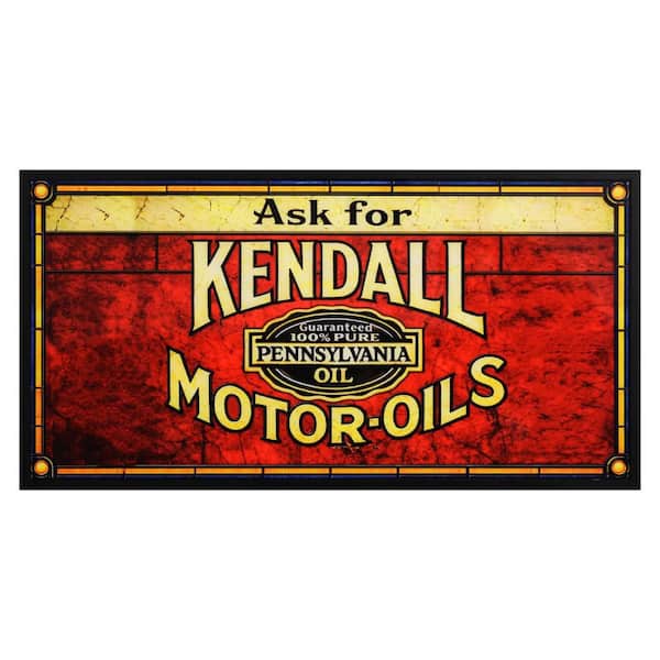 Kendall Motor Oil 看板 American Art Decor Kendall Motor-Oils Framed Vintage Theme Stained